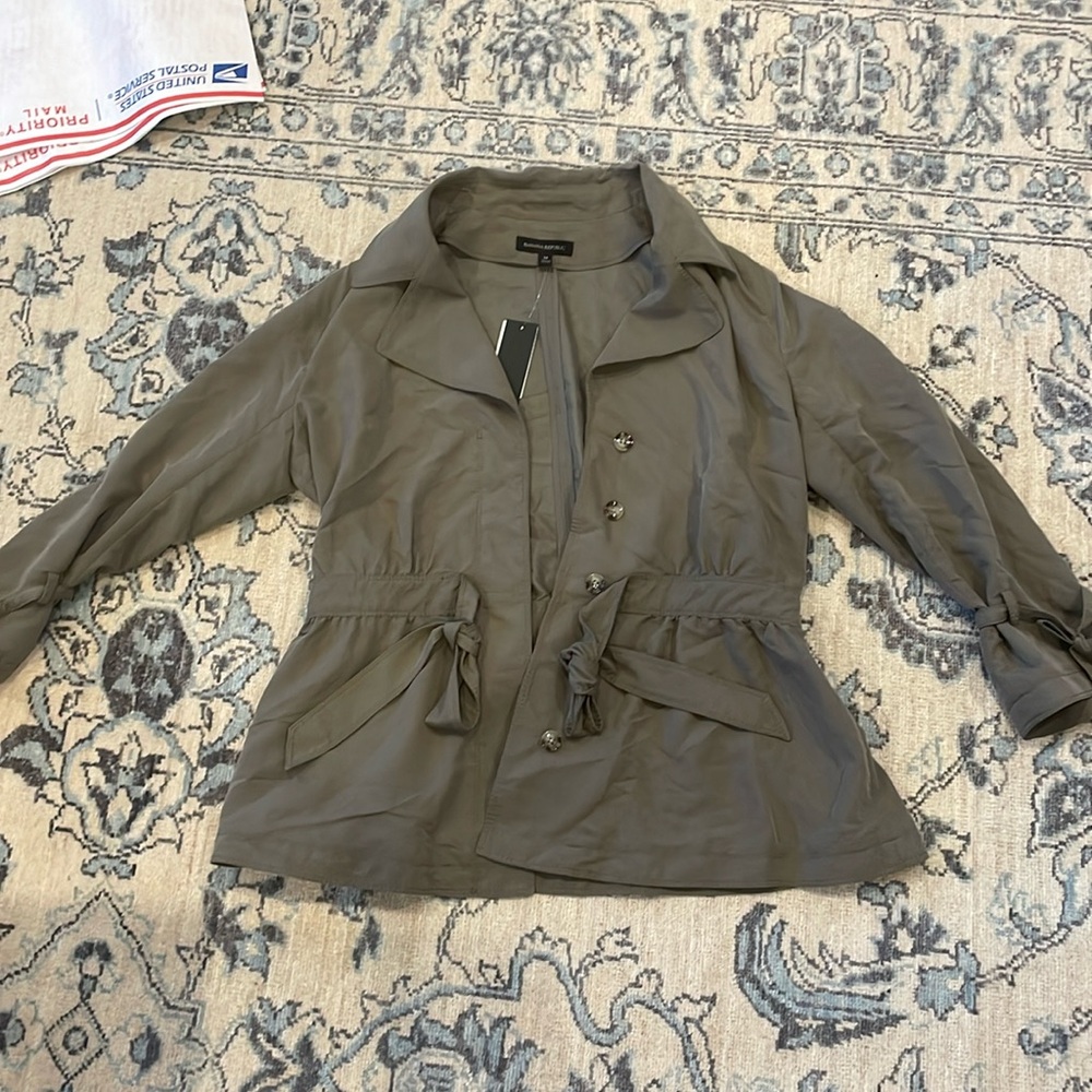 Banana Republic Tie Waist Peplum Blazer